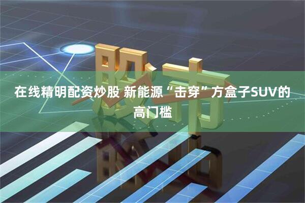 在线精明配资炒股 新能源“击穿”方盒子SUV的高门槛